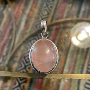 Beautiful rose quartz pendant cabochon